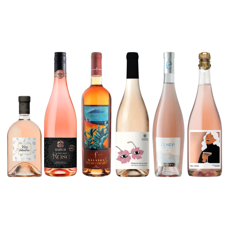 Think Pink Six – mixed case of five rosés and a pink sparkling