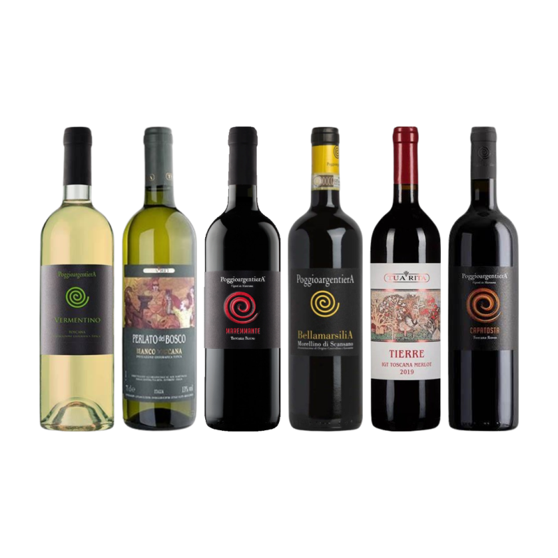 The Tuscan Coast Twelve – Tua Rita & Poggioargentiera Mixed Case (12 × 750ml)
